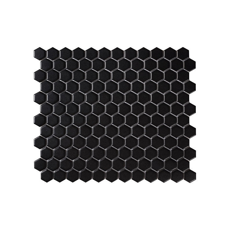 HEXAGON BLACK MATT 1X1